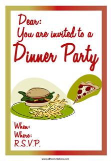 Free Printable Dinner Party Invitations