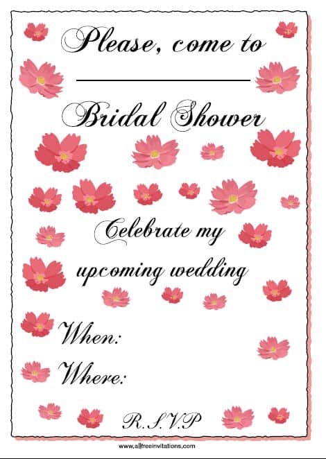 Bridal shower invites free